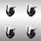 Service Caster 4 Inch 316SS Hard Rubber Wheel Swivel Bolt Hole Caster Set with Lock Brake SCC SCC-SS316BHTTL20S414-HRS-4 - alternate 1